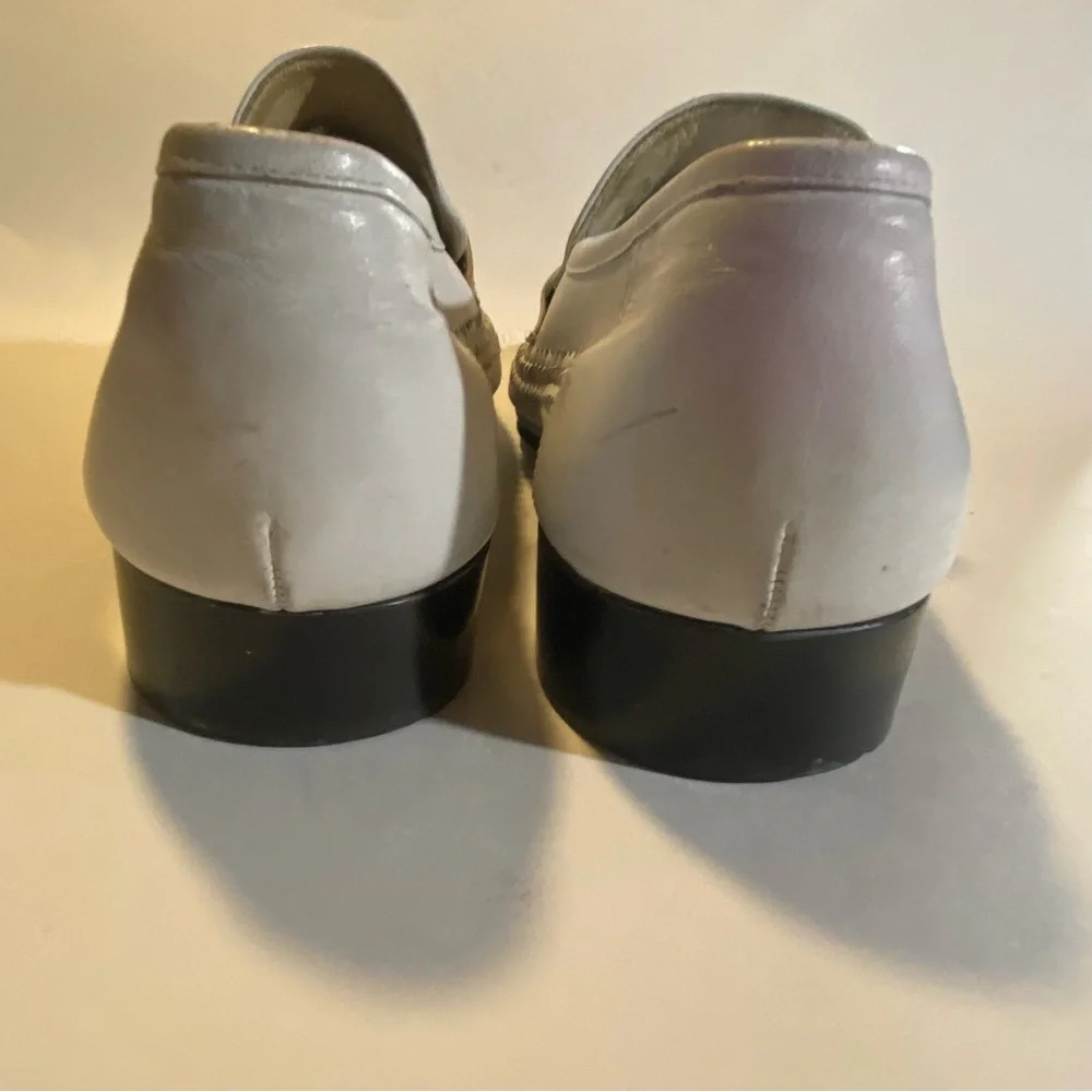Sir Imperial white leather loafers SZ 8 1/2 EE, condition as shown GUC - Picture 5 of 9